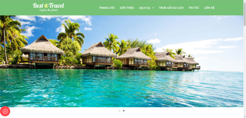 thiết kế trang web lĩnh vực du lịch